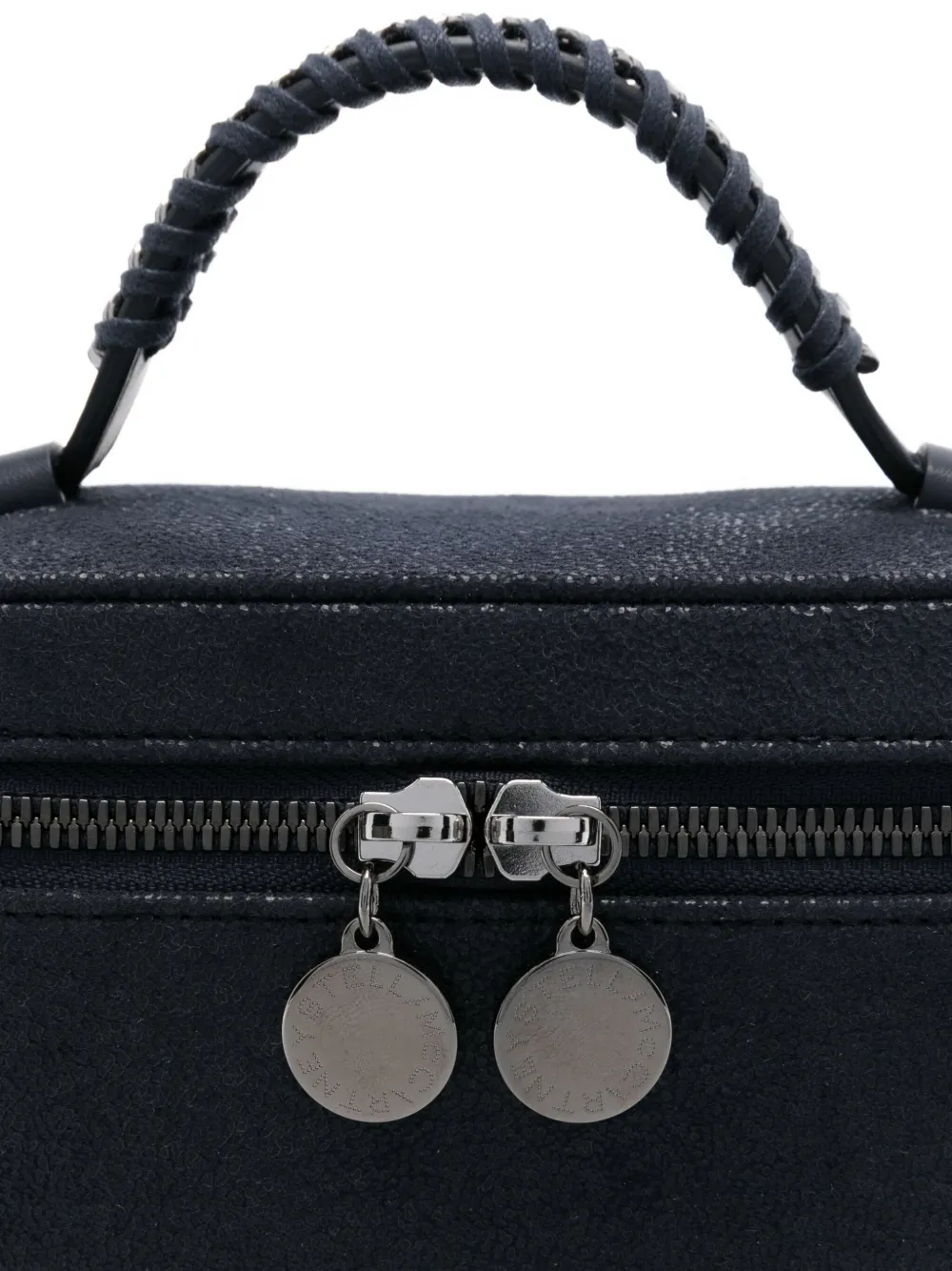 Stella McCartney braided-handle zip tote bag Blauw