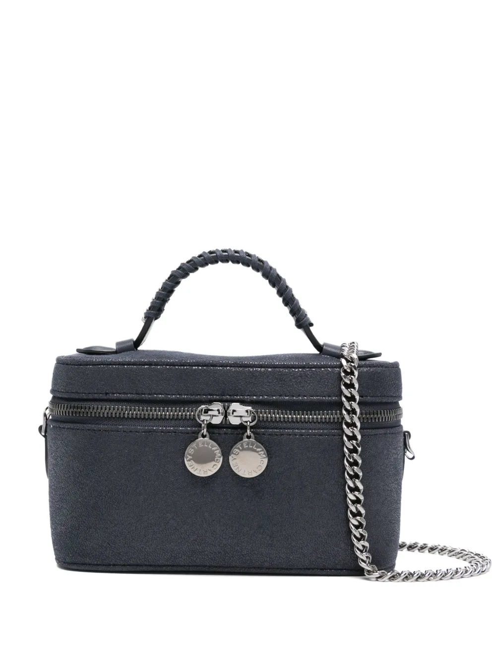 Stella McCartney braided-handle zip tote bag Blauw