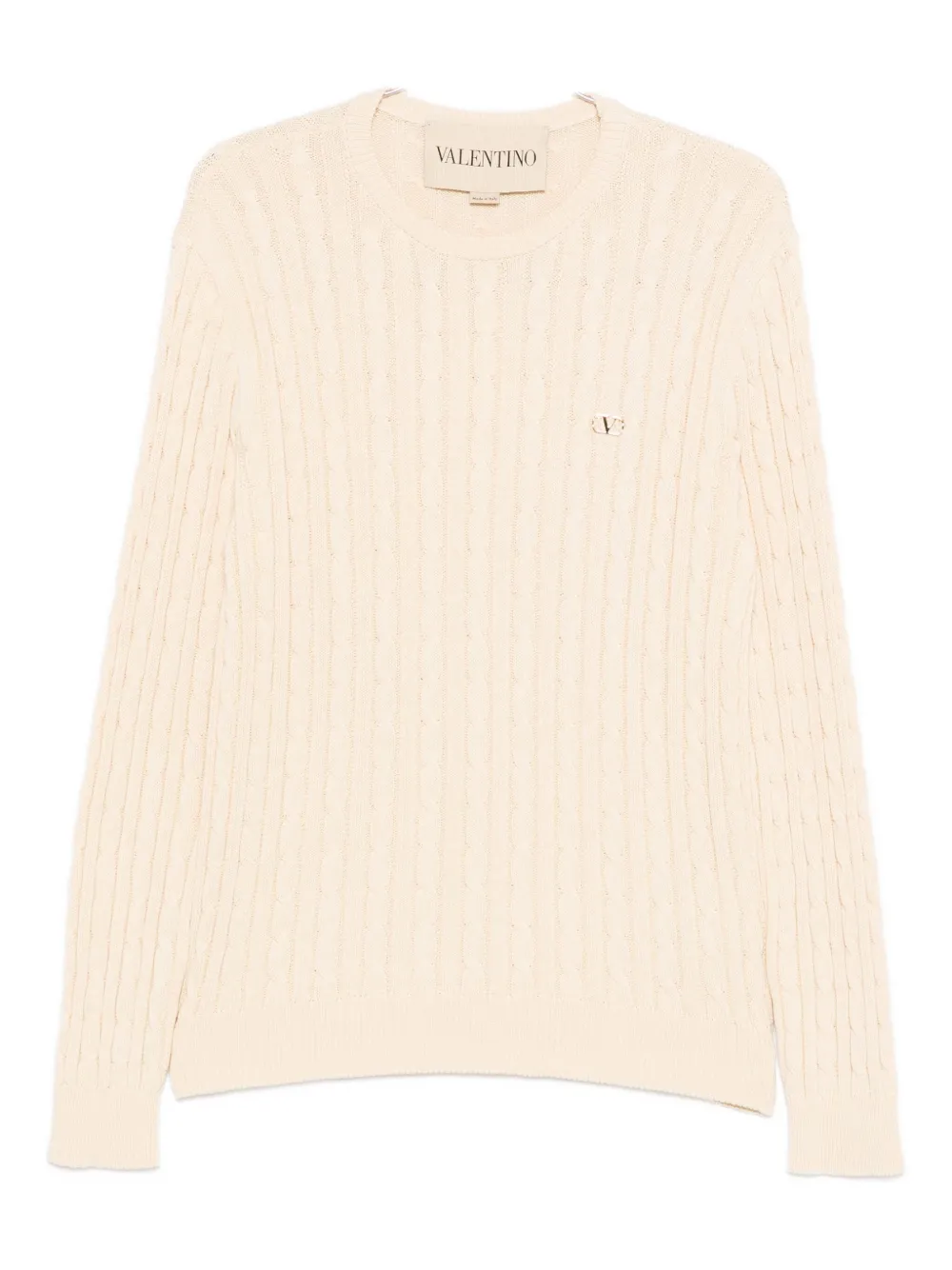 Valentino Garavani VLogo cable-knit sweater - Toni neutri
