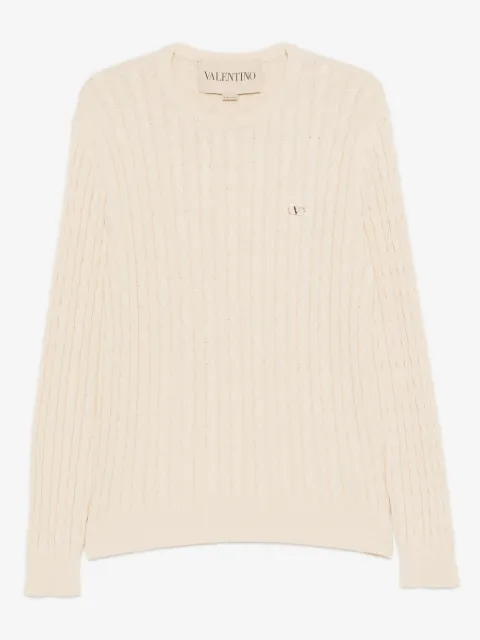 Valentino Garavani VLogo cable-knit cotton sweater