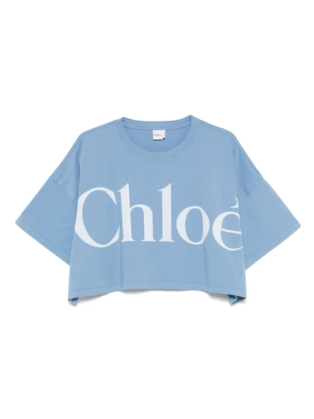 Chloé T-shirt met logoprint Blauw