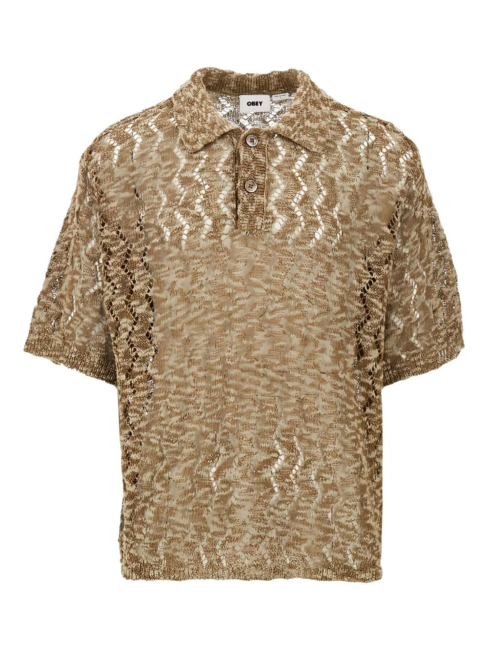 Obey Andre polo shirt | Brown | Image 1