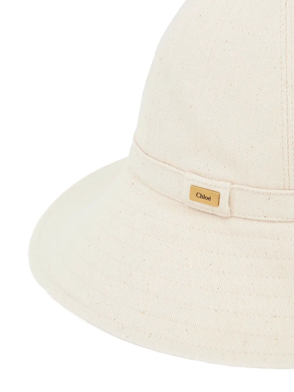 Chloé Zonnehoed met logoplakkaat Beige