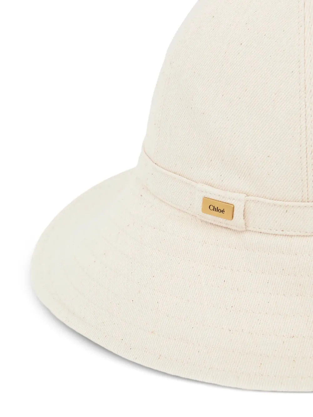 Chloé Zonnehoed met logoplakkaat - Beige