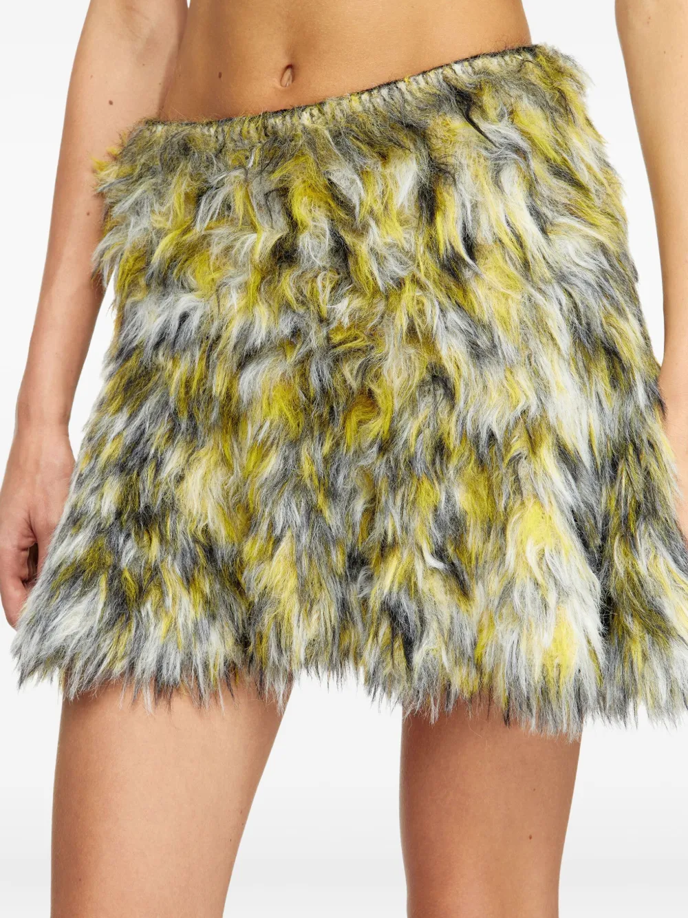 Diesel Flared Mini A-line Skirt In Green