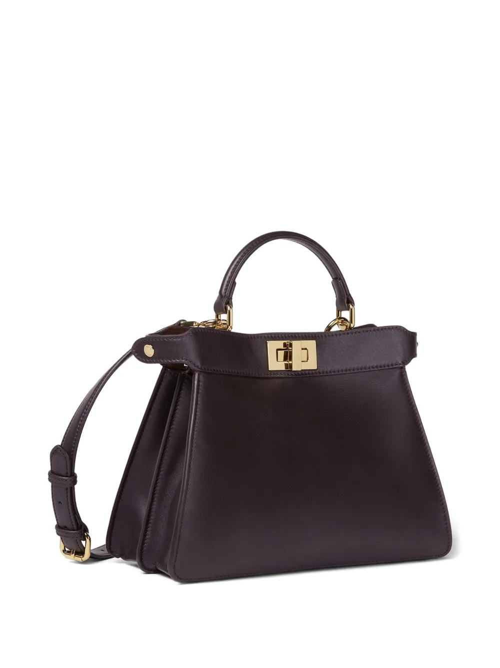 Fendi Small Peekaboo Iseeu Leather With Cavallino Lining Bags In Brown