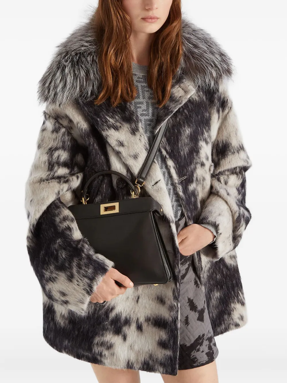 FENDI Kleine Peekaboo ISeeU shopper - Bruin