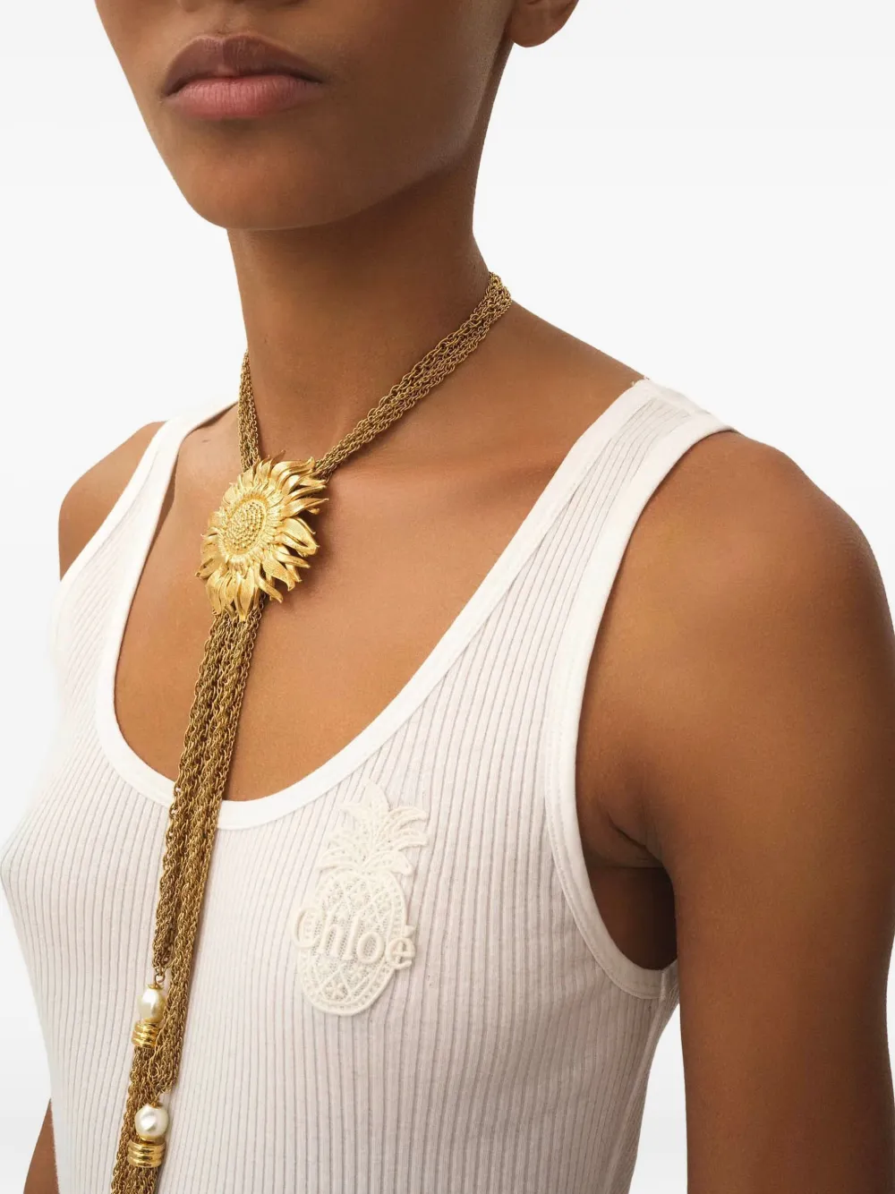 Chloé Rok met broderie anglaise Wit