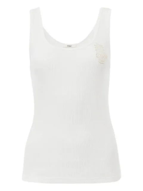 Chloé jupe en broderie anglaise