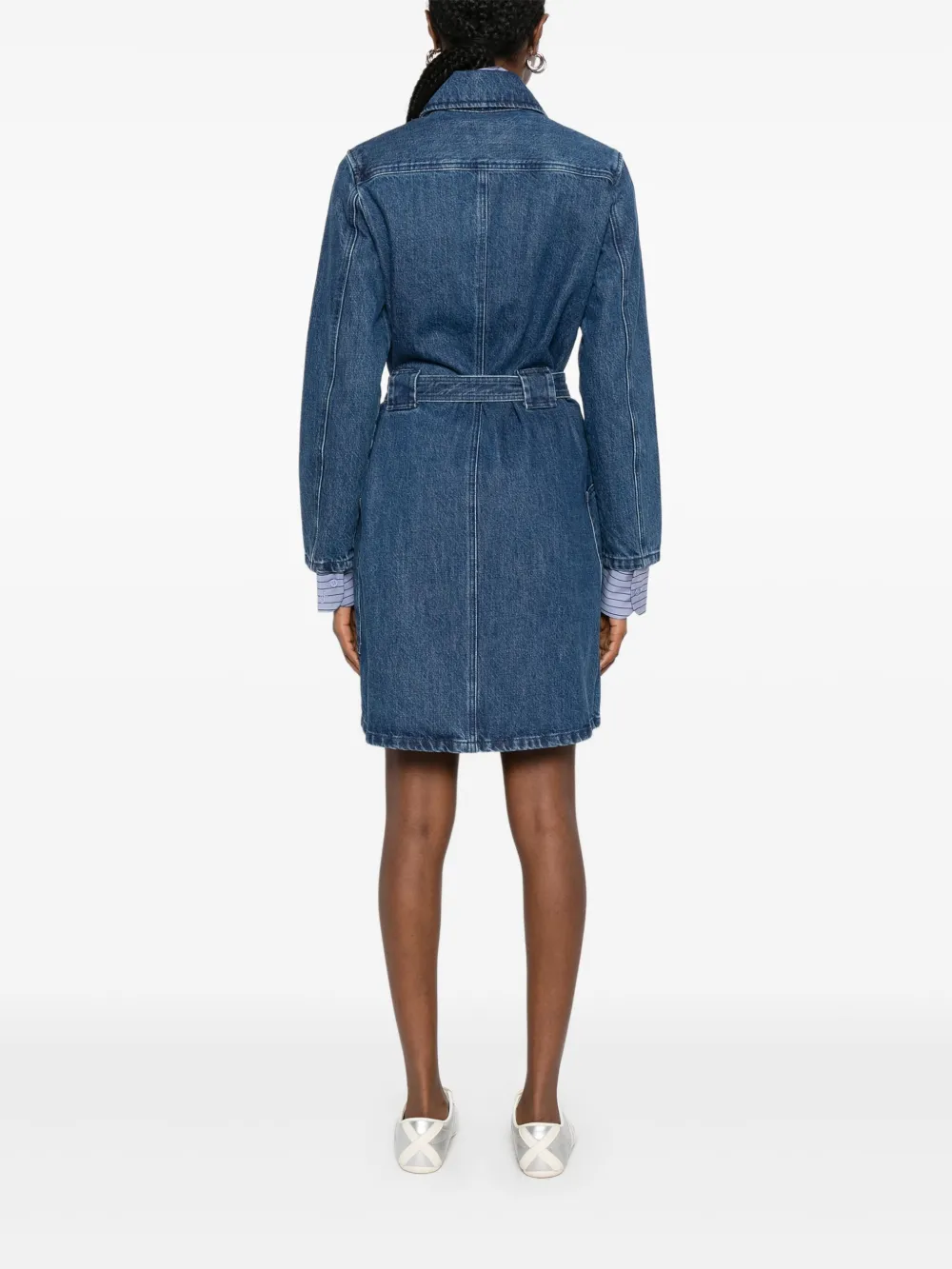 A.P.C. Spijkerjurk met ceintuur Blauw