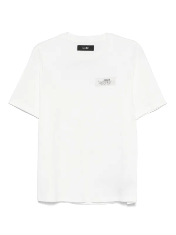 【AMIRI】 ホワイトロゴTシャツ AMIRI ロゴ Tシャツ | ホワイト | FARFETCH JP