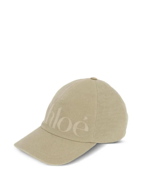 Chloé Logo Hat, Brown Chloé Baseball Cap With Logo Embroidery - Mocha Brown - 26  main image 2