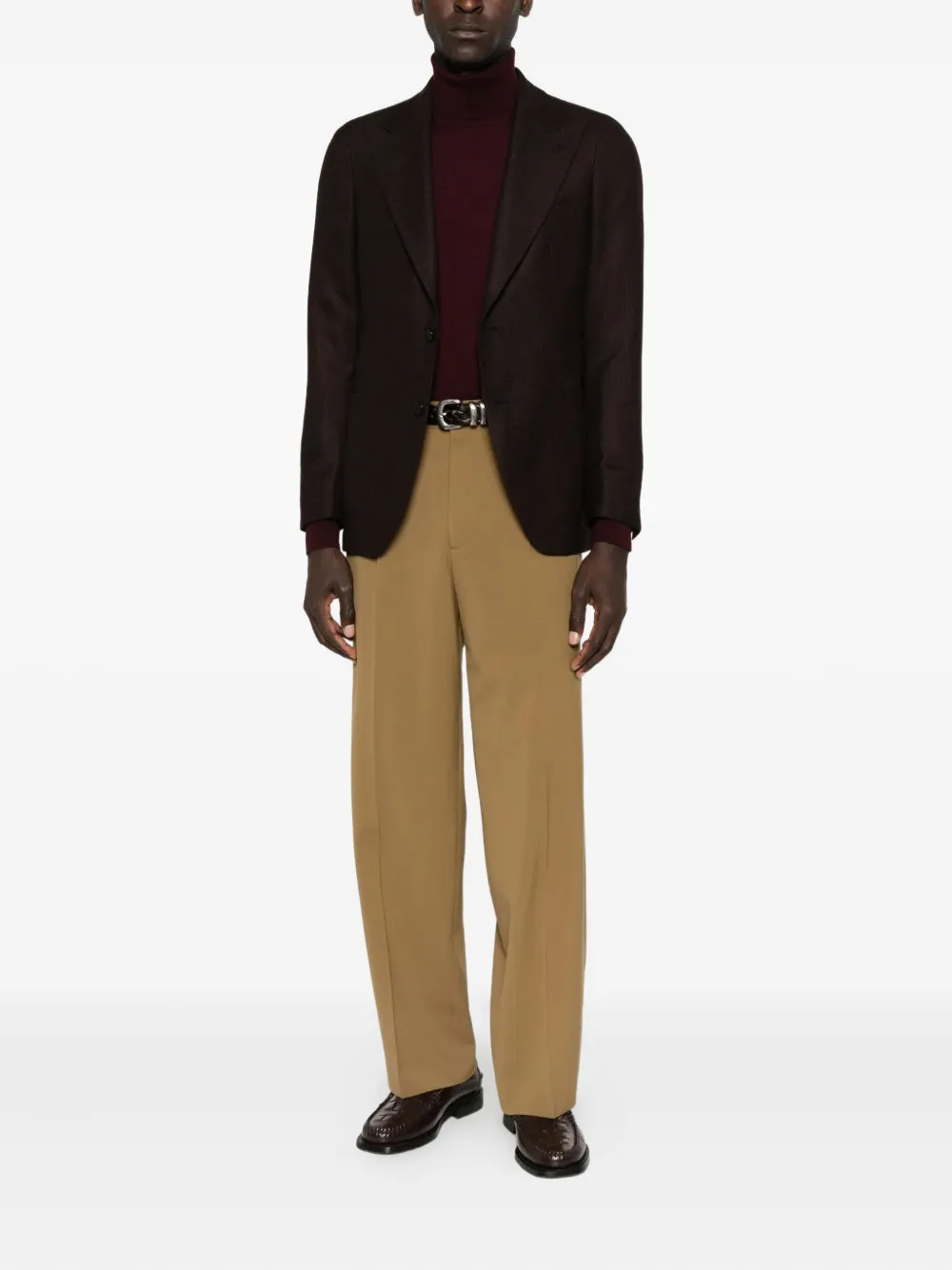 Tagliatore Turtleneck Sweater Long Sleeves In Brown