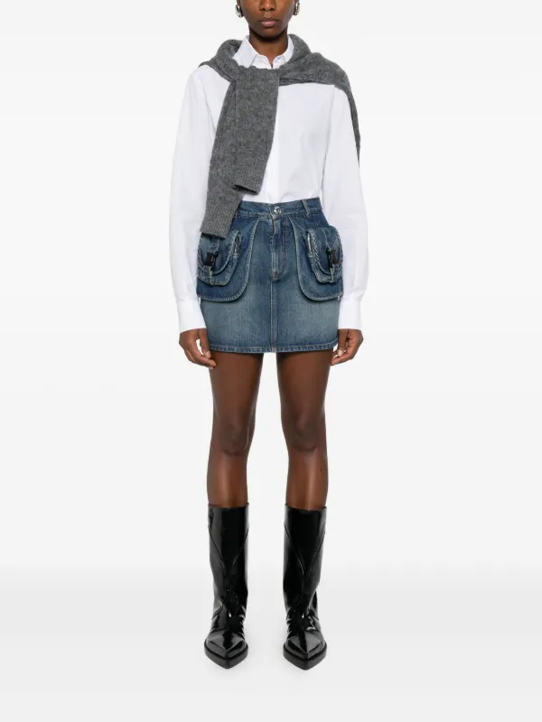 Coperni フラップポケット デニムスカート | ブルー | FARFETCH JP