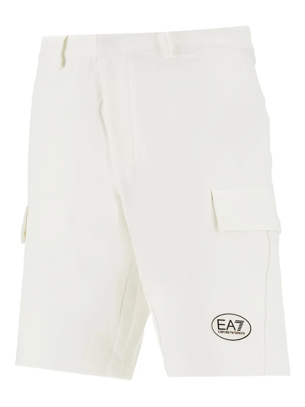 Ea7 Emporio Armani logo-print shorts - Wit