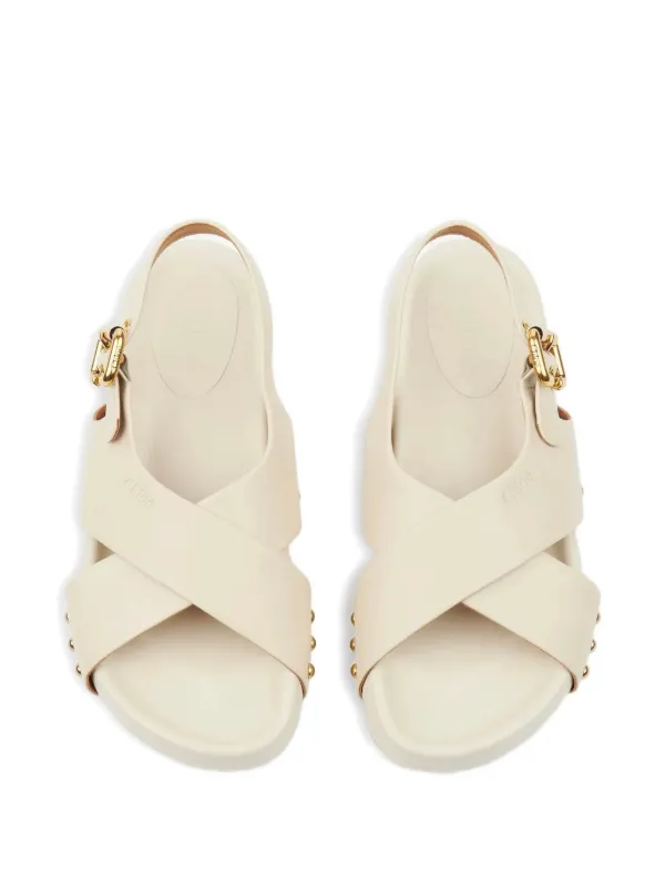 Chloé クロスストラップサンダル Chloé Mae スタッズ クロスストラップ サンダル | ニュートラル
