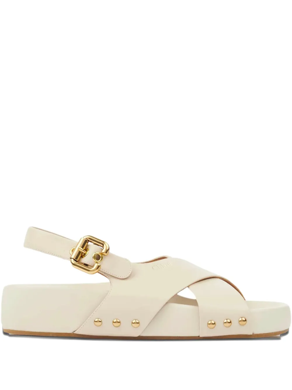 Chloé Mae cross-strap studded sandals