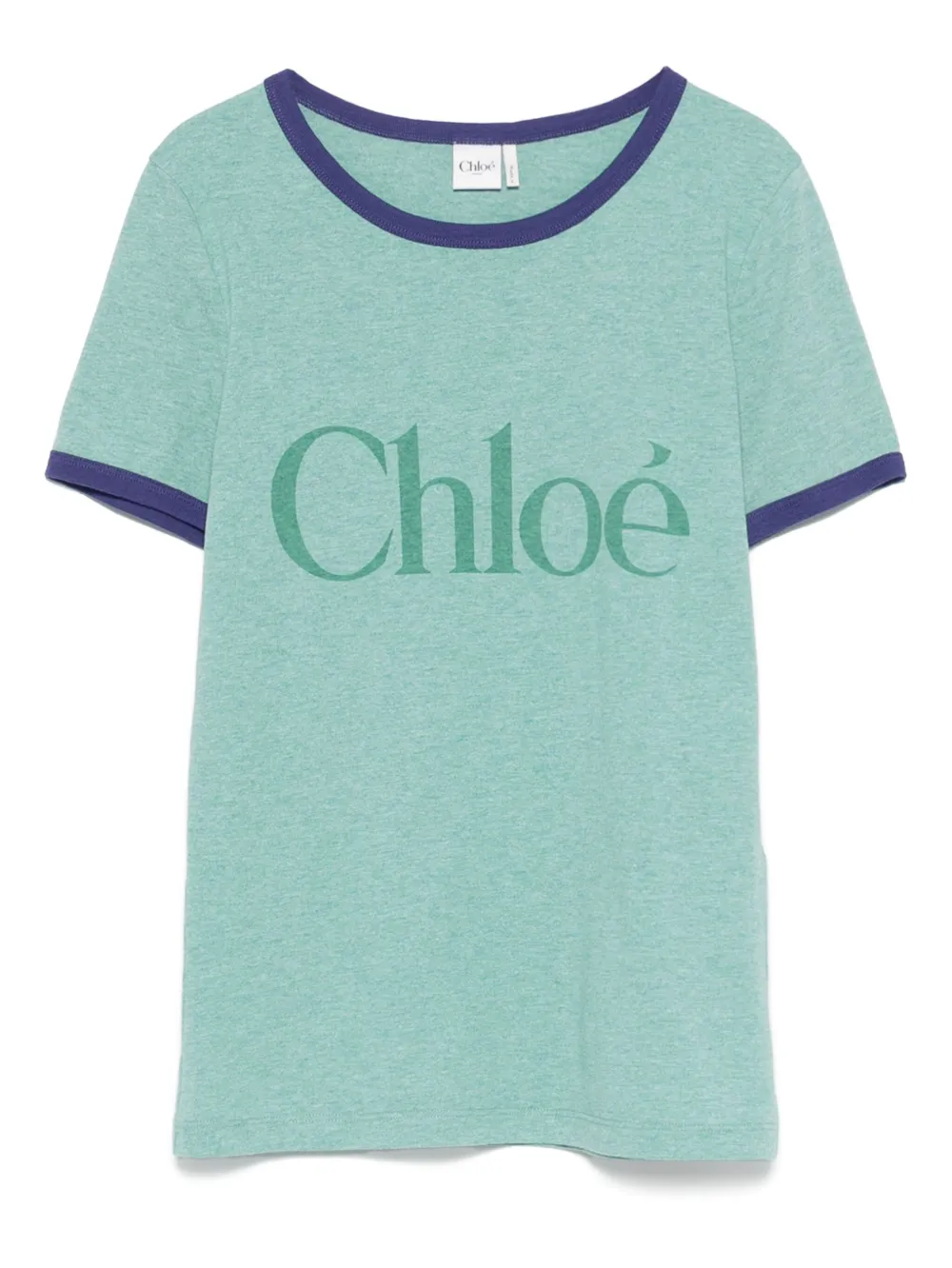 Chloé T-shirt met logoprint Groen