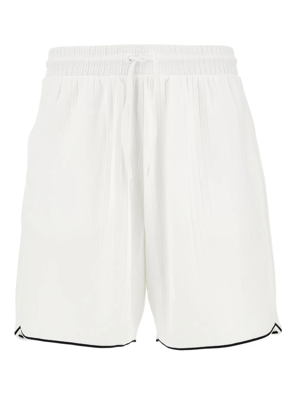 Emporio Armani Geribbelde shorts Wit