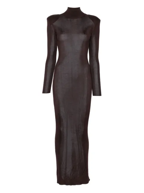 Self-Portrait turtleneck shoulder-padded dress