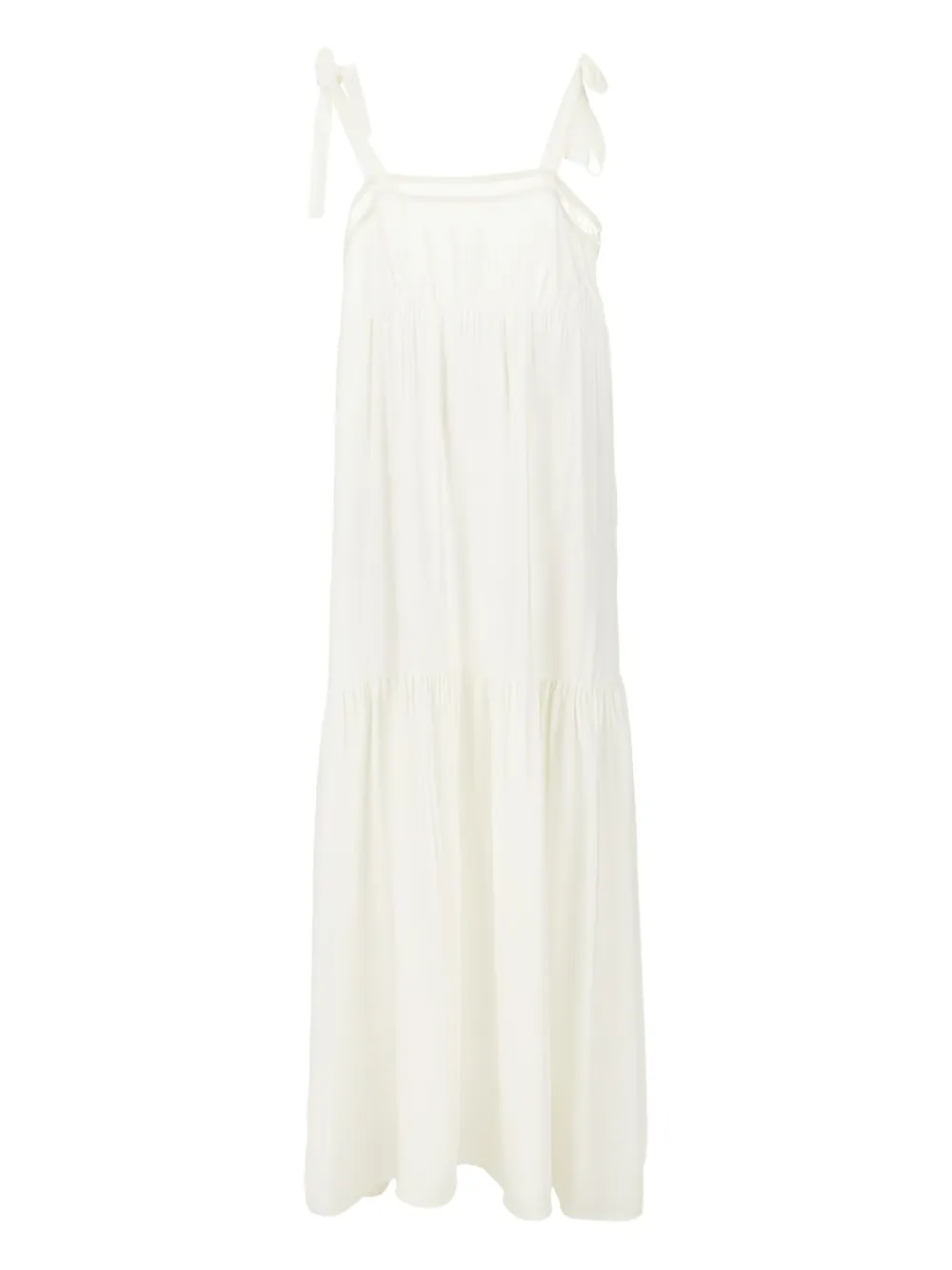 Emporio Armani Maxi-jurk met geborduurd logo Wit