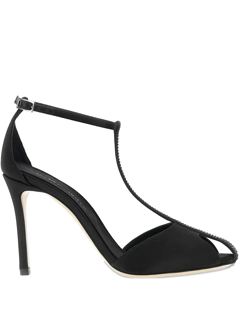 Emporio Armani 95mm T-bar heeled pumps Black