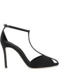 Emporio Armani 95mm T-bar heeled pumps - Black