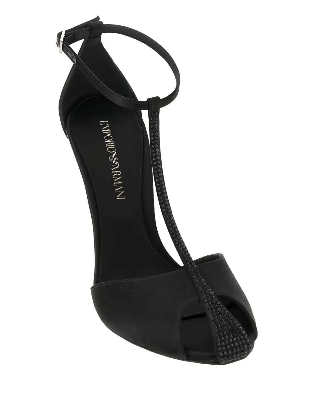 Emporio Armani 95mm T-bar heeled pumps Black