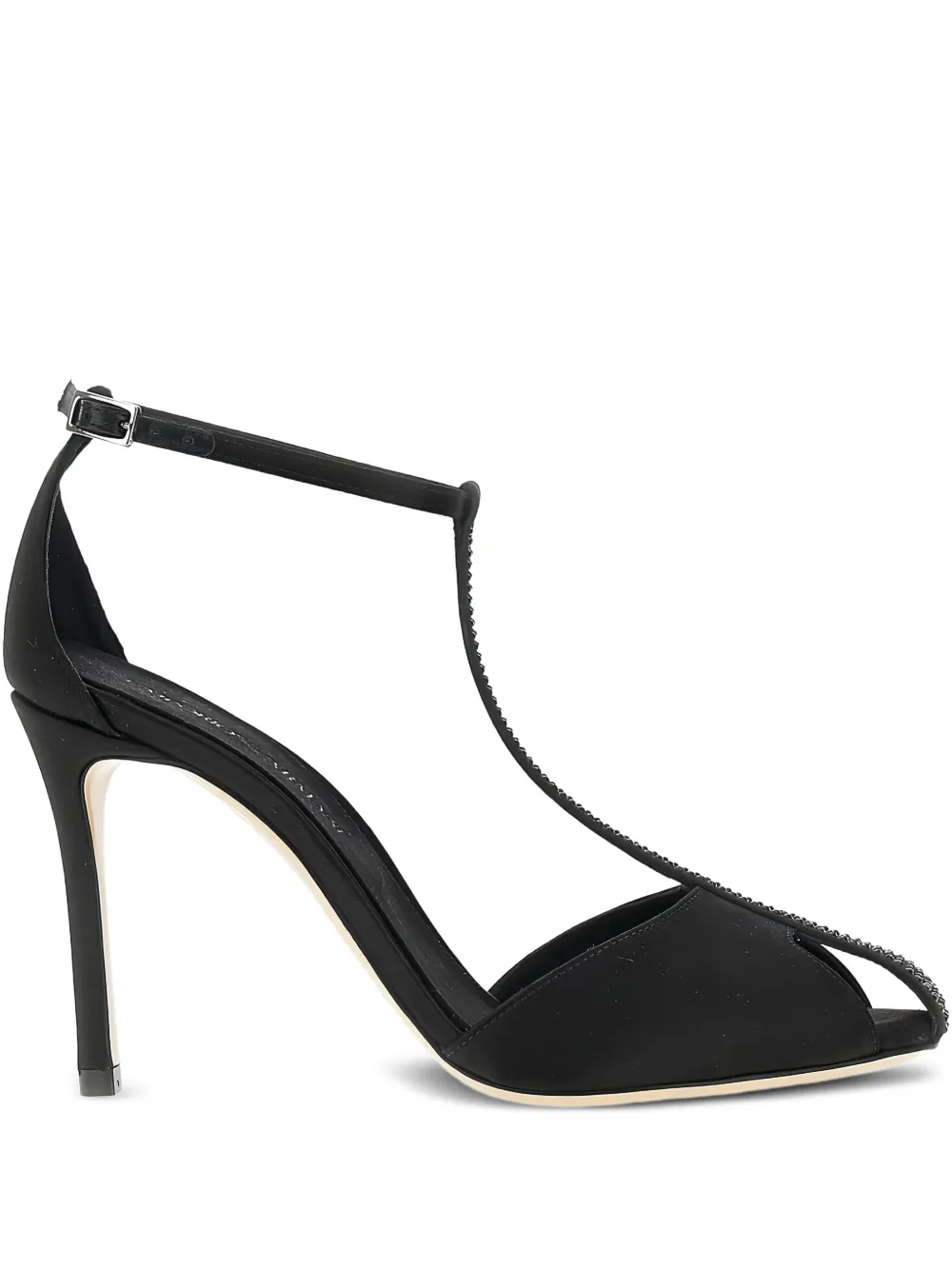 Emporio Armani 95mm T-bar heeled pumps Black