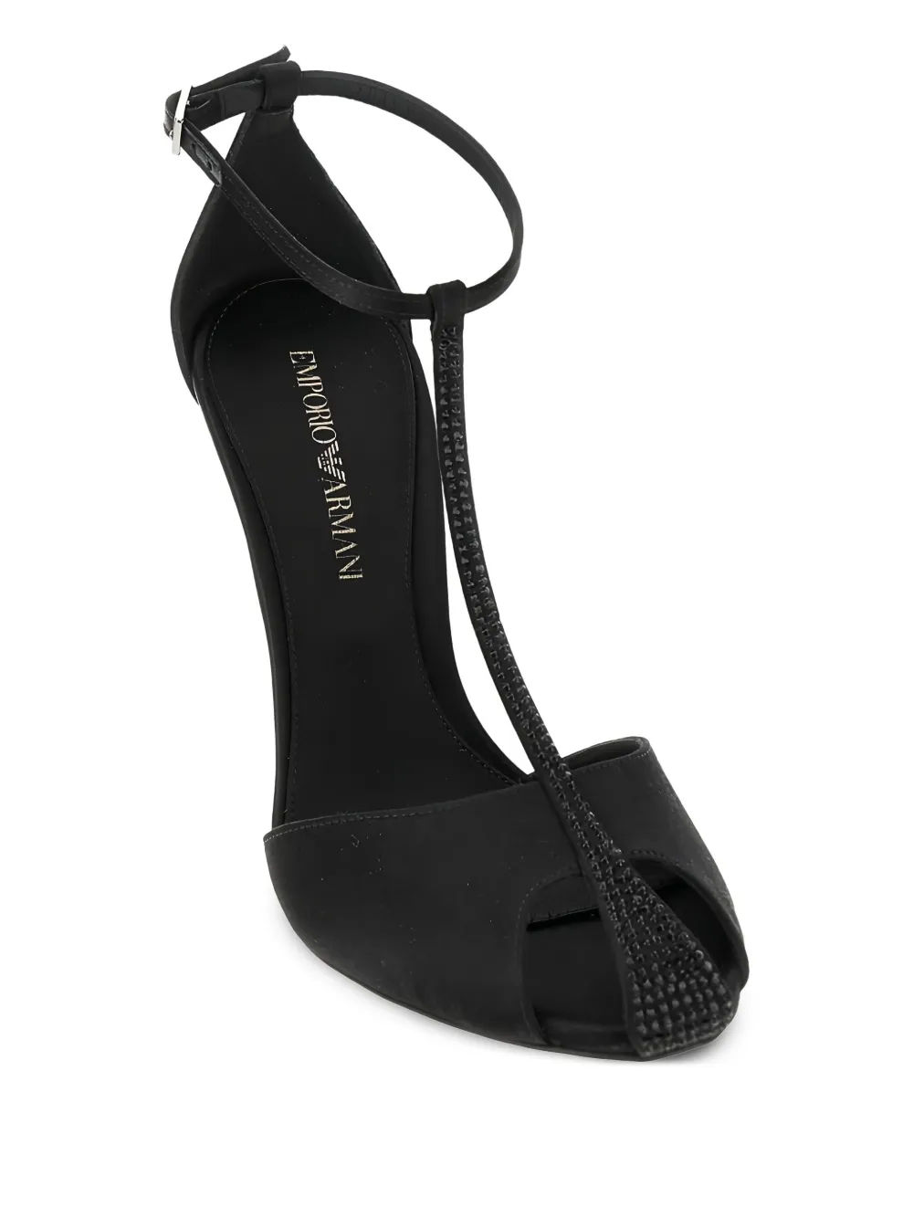 Emporio Armani 95 mm pumps met T-bandje en hak Zwart