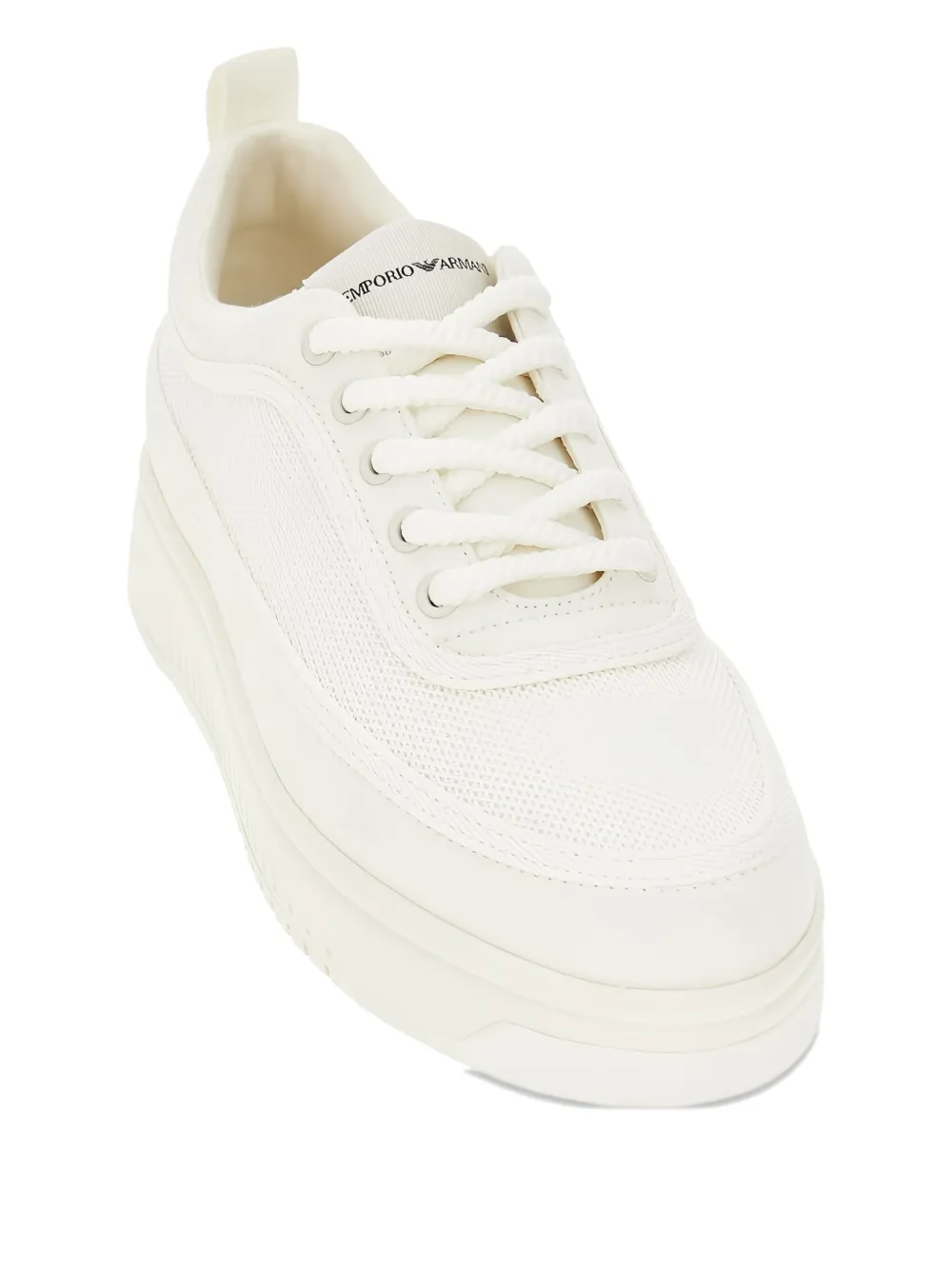 Emporio Armani flatform-sole sneakers White