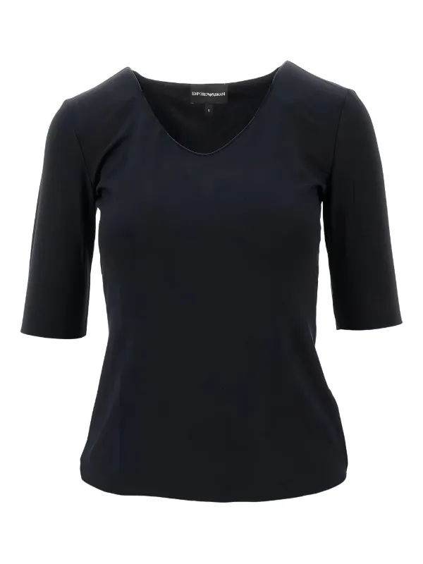 Emporio Armani V-neck T-shirt in Blue