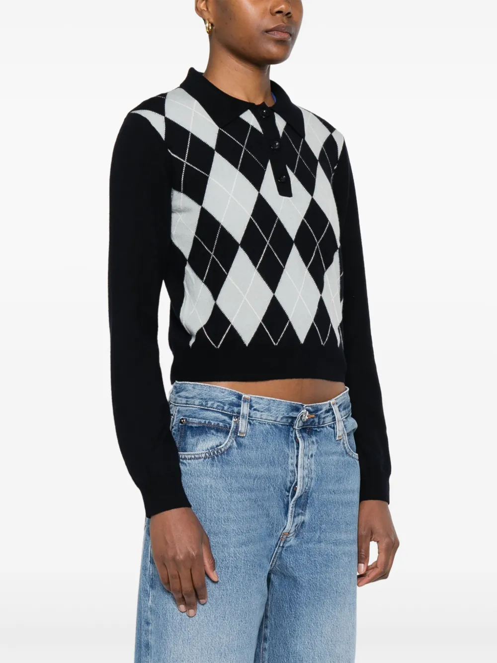 FRAME CHECKED POLO TOP