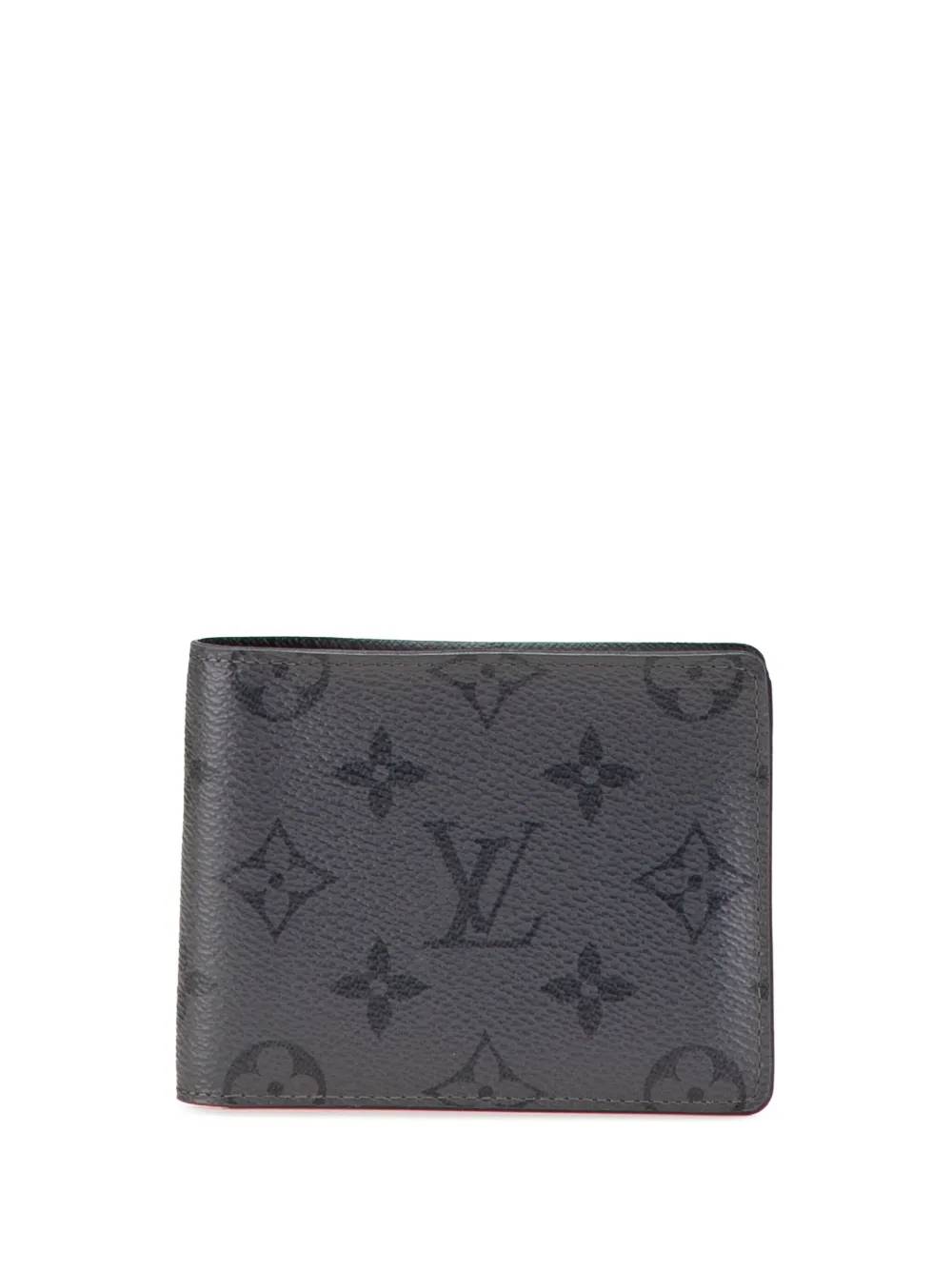 Pre-owned Louis Vuitton 2021-2024 Monogram Eclipse Reverse Slender Wallet Small Wallets
