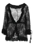 Dolce & Gabbana Pre-Owned 2000s lace cardigan - BLACK