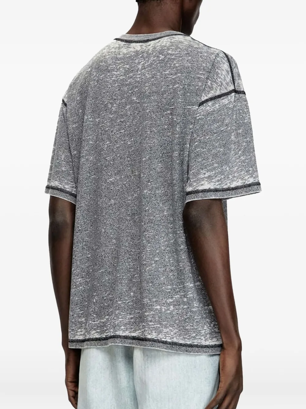 Diesel T-shirt met ronde hals Grijs