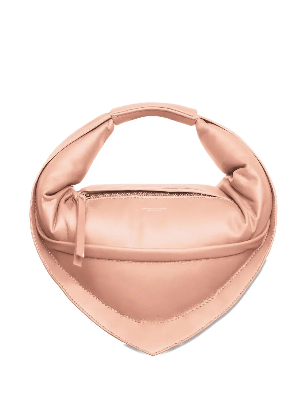 Federico Cina 'tortellino' Pink Midi Handbag With Adjustable And Removable Shoulder Strap And Logo Lettering On Th In Pink