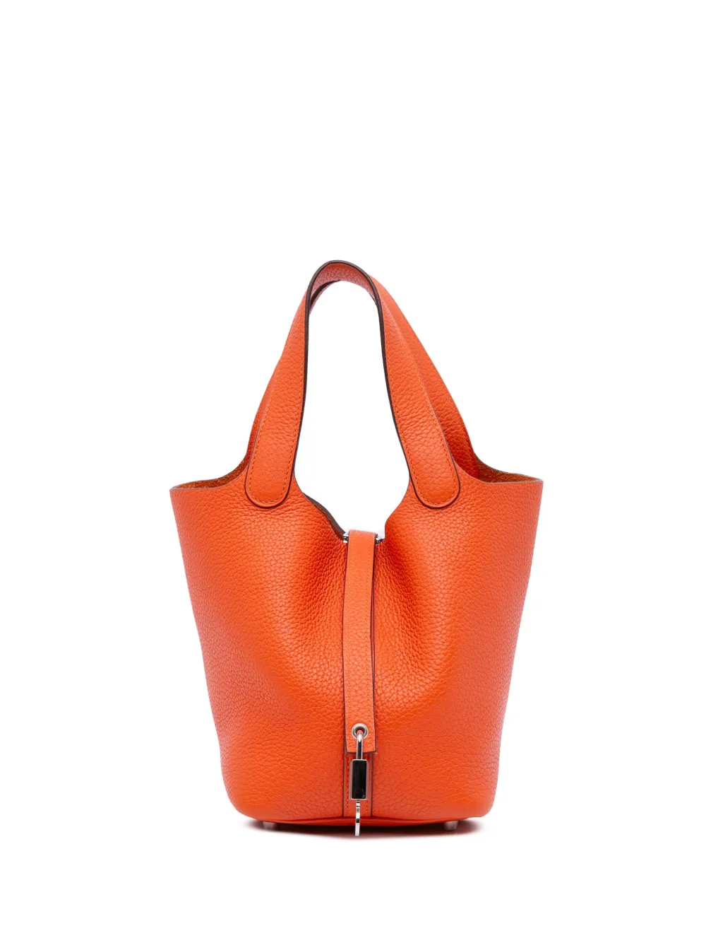 Hermès Pre-Owned 2015 Clemence Picotin Lock 18 handbag - オレンジ Hermès Pre-Owned 2015 Clemence Picotin Lock 18 handbag - オレンジ