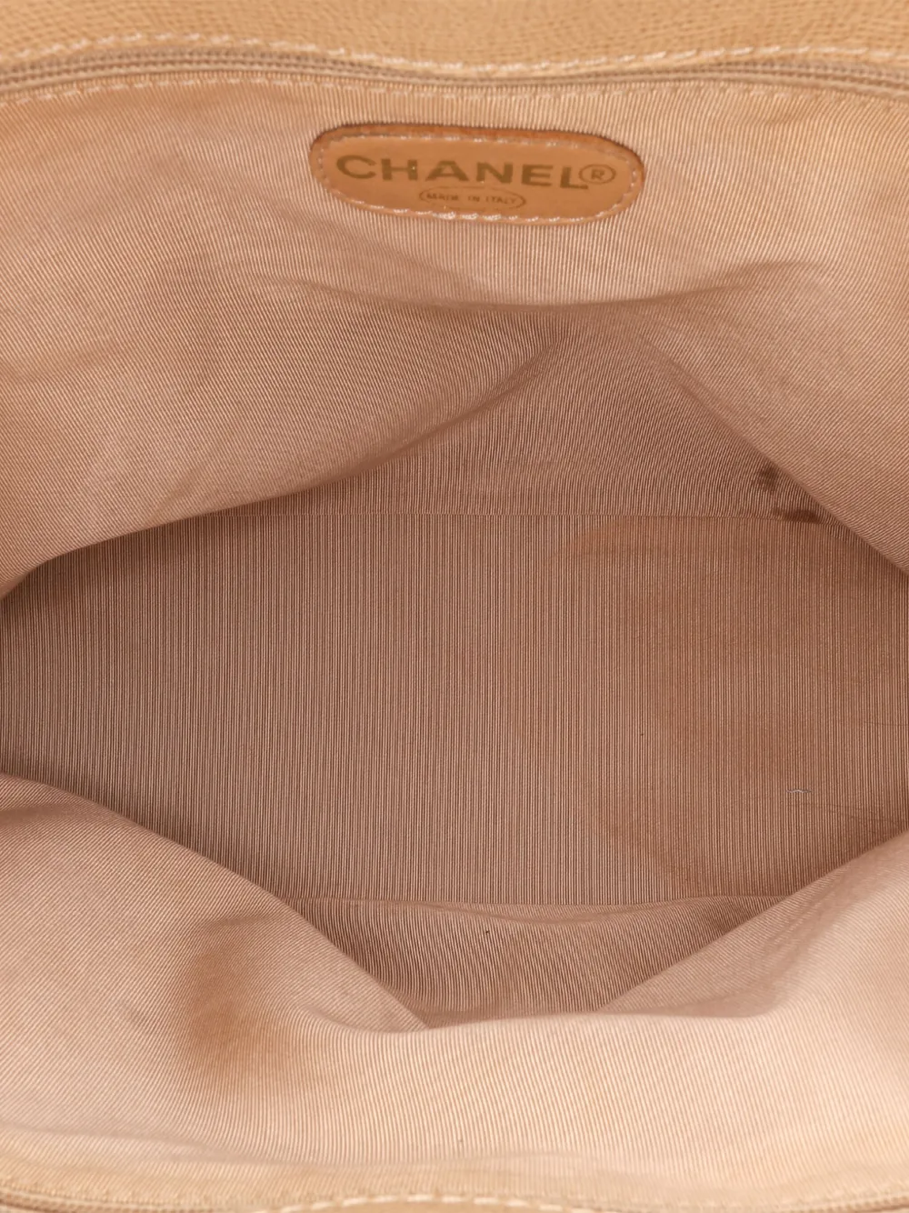 Pre-owned Chanel 1997-1999 Grained Calfskin Tortoise Top Handle Tote Bag