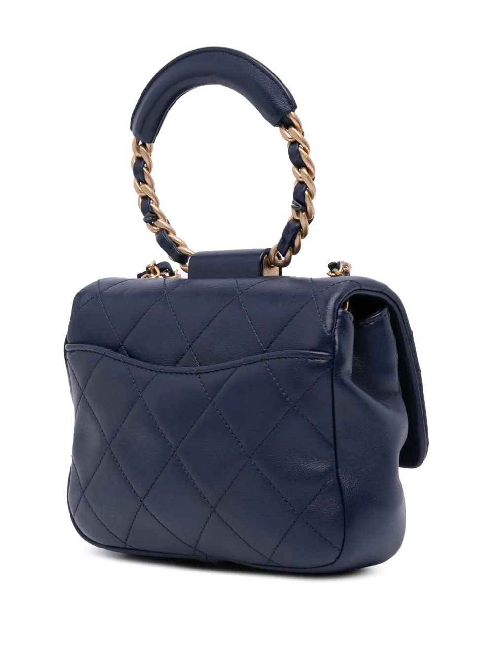 Pre-owned Chanel 2019 Mini Lambskin In The Loop Flap Satchel