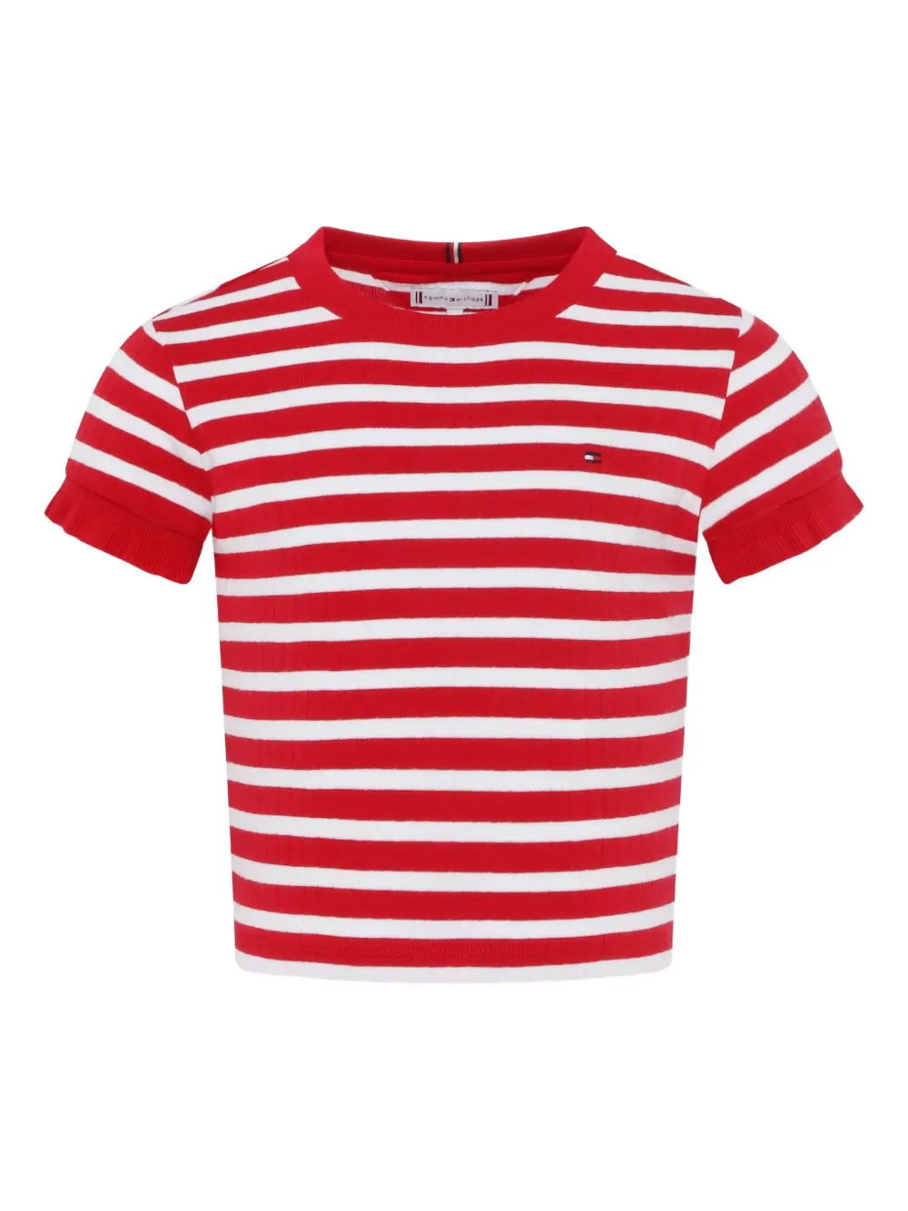 Tommy Hilfiger Junior Gestreept T-shirt Rood