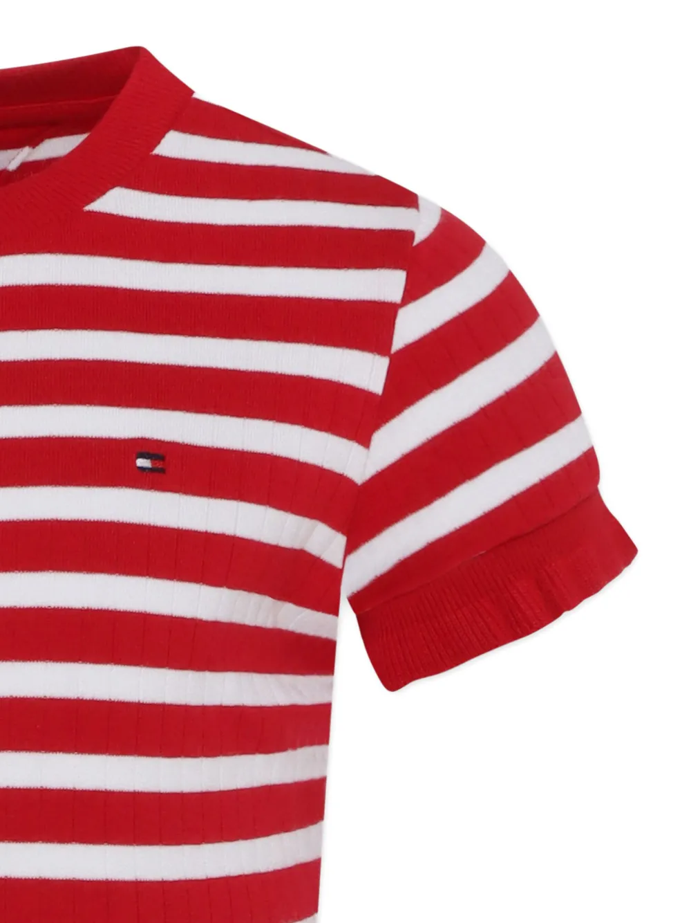 Tommy Hilfiger Junior Gestreept T-shirt Rood