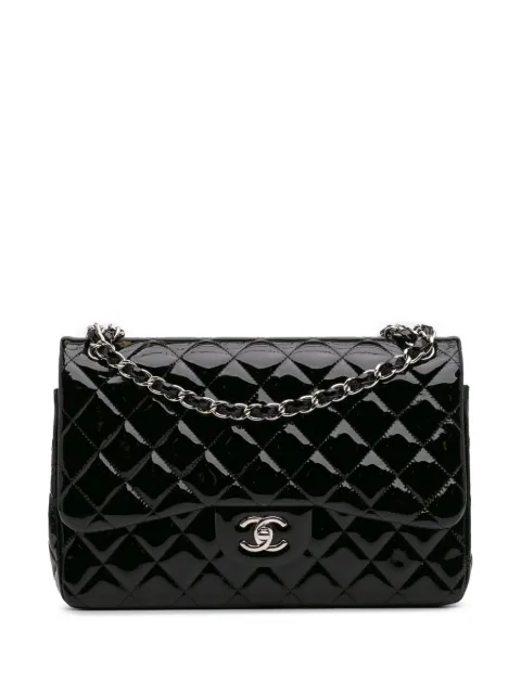 CHANEL Pre-Owned 2014 Jumbo Classic Patent Double Flap shoulder bag