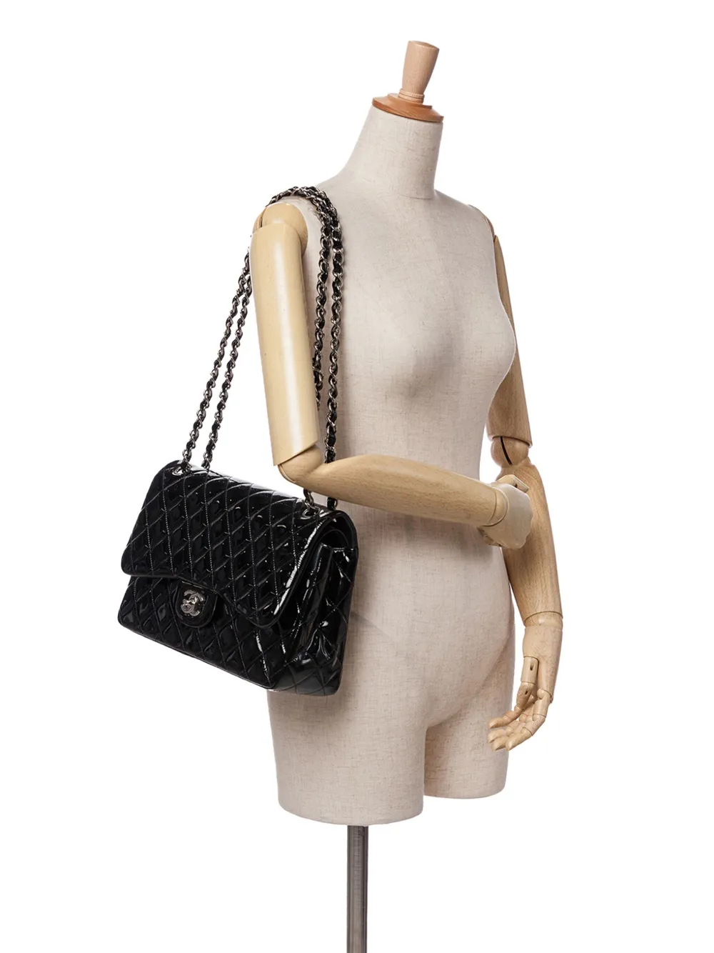CHANEL Pre-Owned 2014 Jumbo Classic Patent Double Flap shoulder bag | Pre-Owned | Image 2