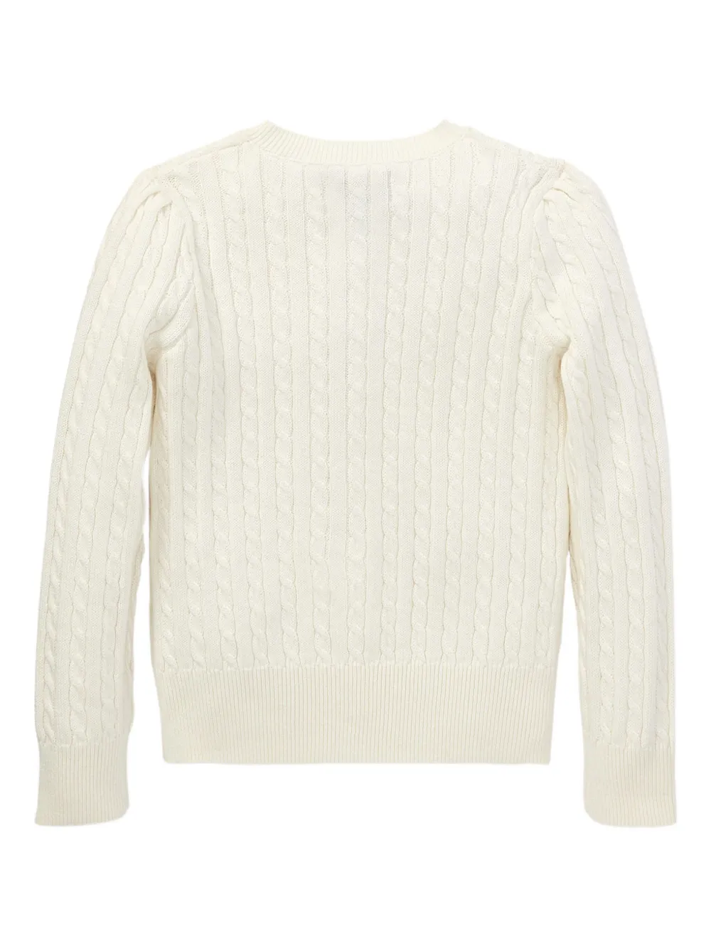 POLO RALPH LAUREN KIDS Kabelgebreid vest WARM WHITE