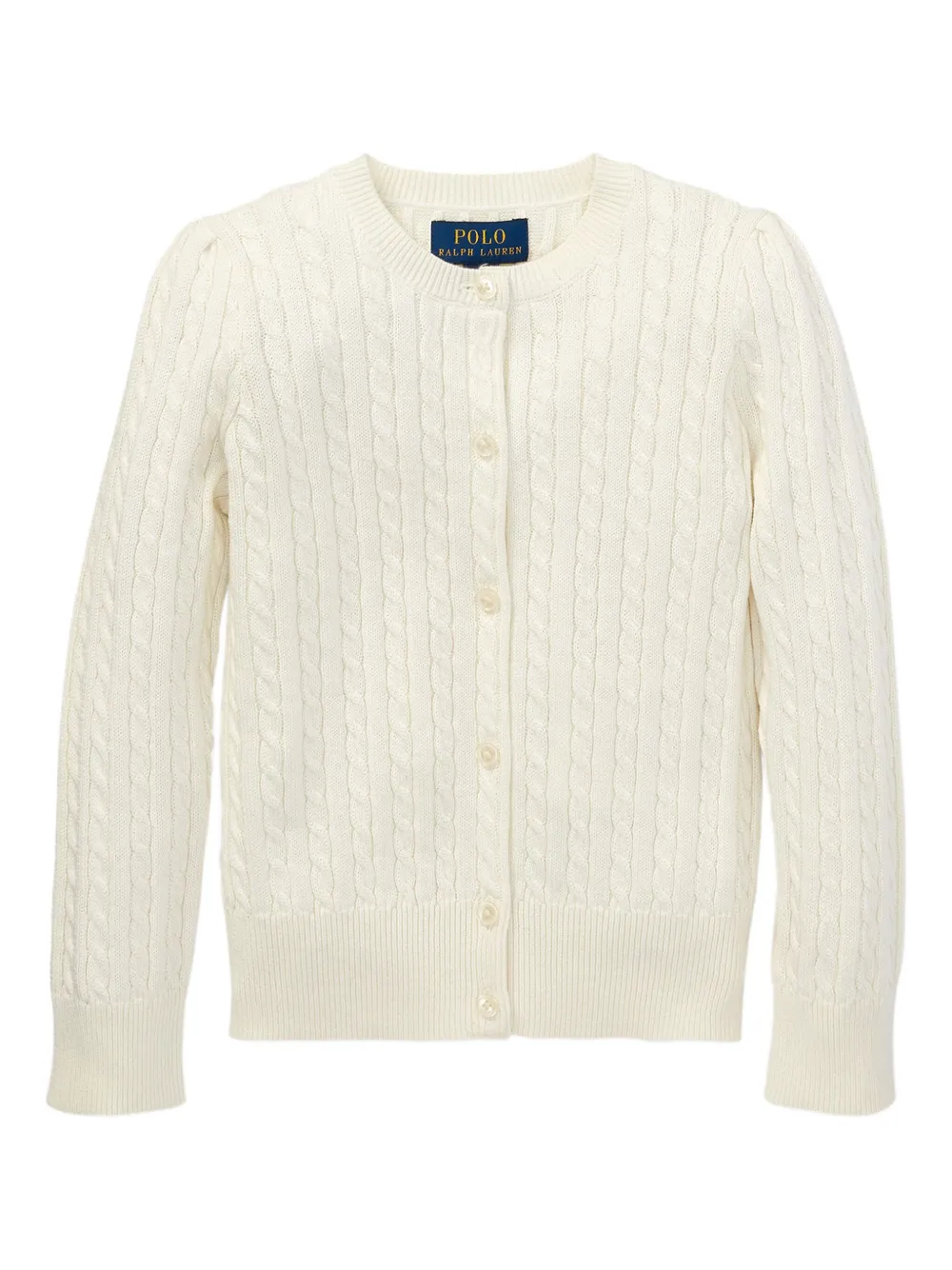 POLO RALPH LAUREN KIDS Kabelgebreid vest WARM WHITE
