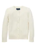 POLO RALPH LAUREN KIDS cable-knit cardigan - WARM WHITE