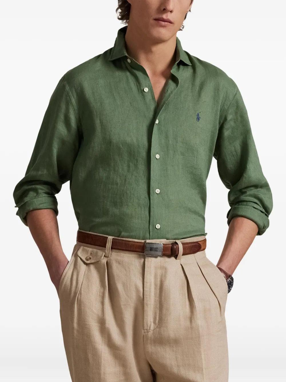 Polo Ralph Lauren Linnen overhemd Groen