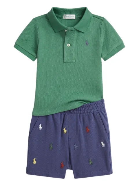 POLO RALPH LAUREN KIDS ensemble polo-short à broderies