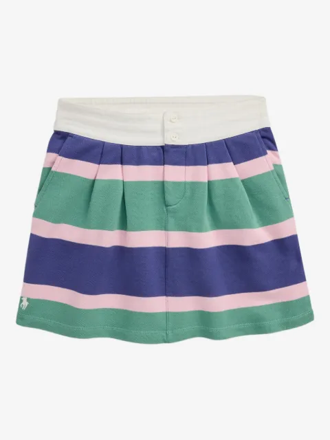 POLO RALPH LAUREN KIDS striped pleated skirt